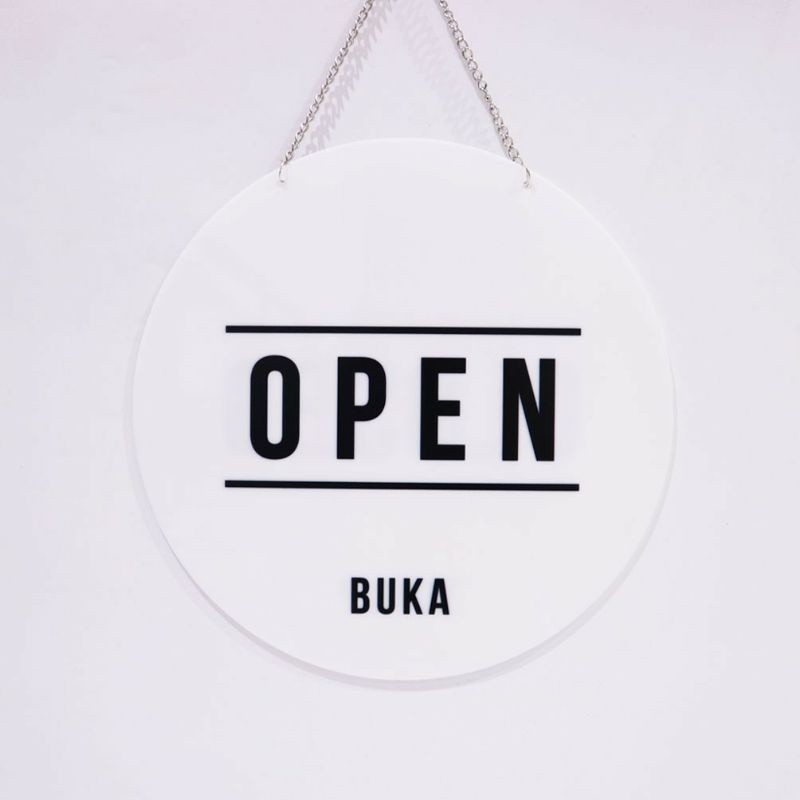 Jual PAPAN AKRILIK OPEN CLOSED BOLAK BALIK | Acrylic Signage Open Close ...