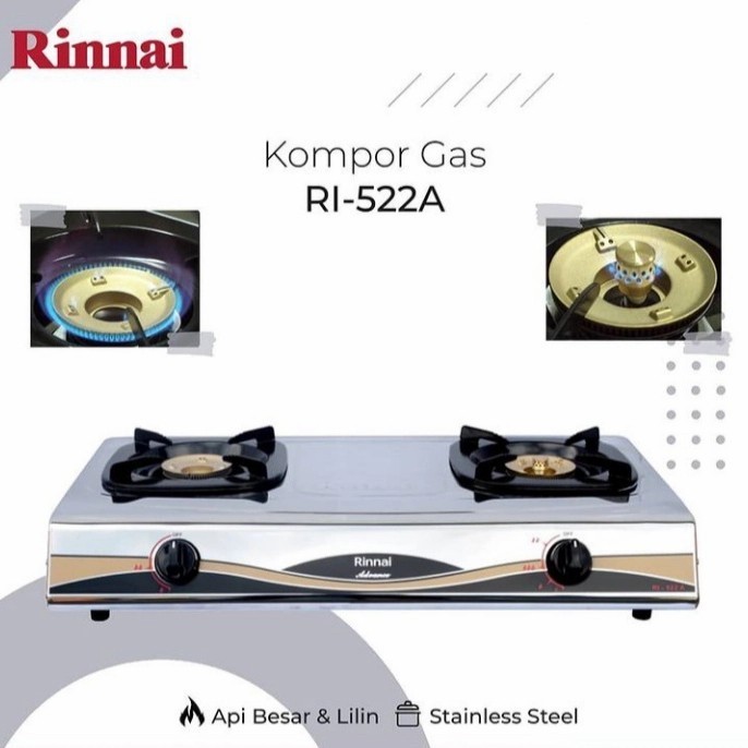 Jual KOMPOR GAS RINNAI RI-522A Sun Burner Garansi Resmi | Shopee Indonesia