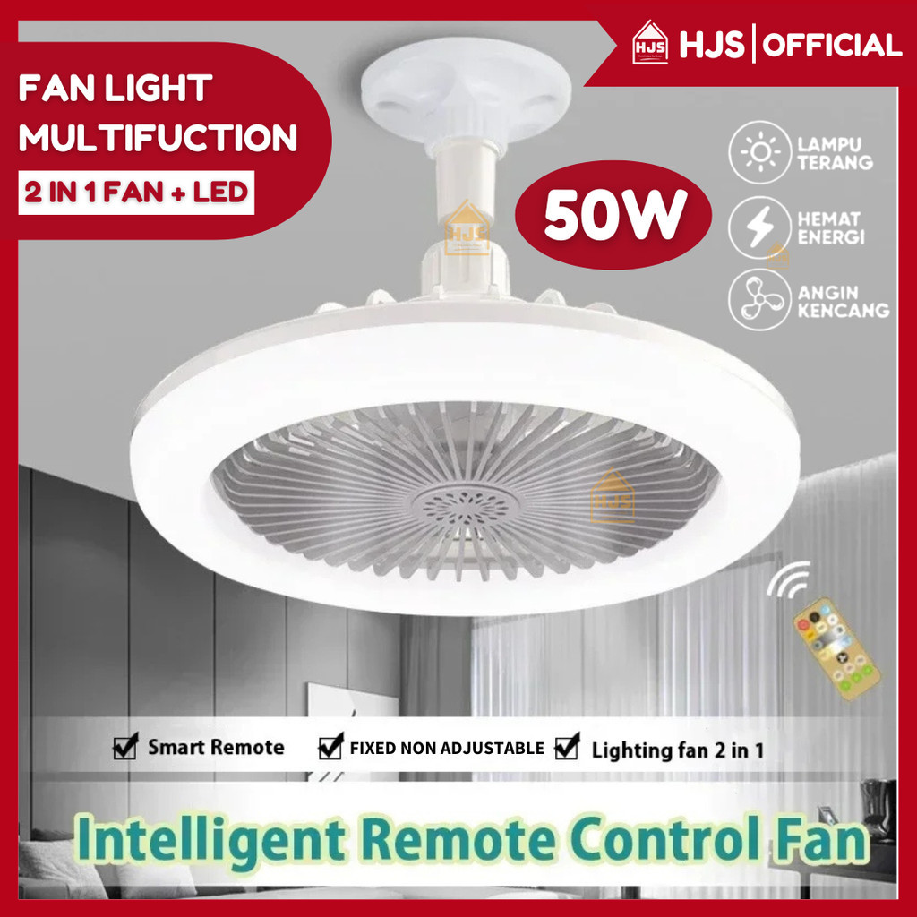 Jual [HJS] Lampu kipas Angin AC 50 Watt lampu Plafon Remote control LED ...