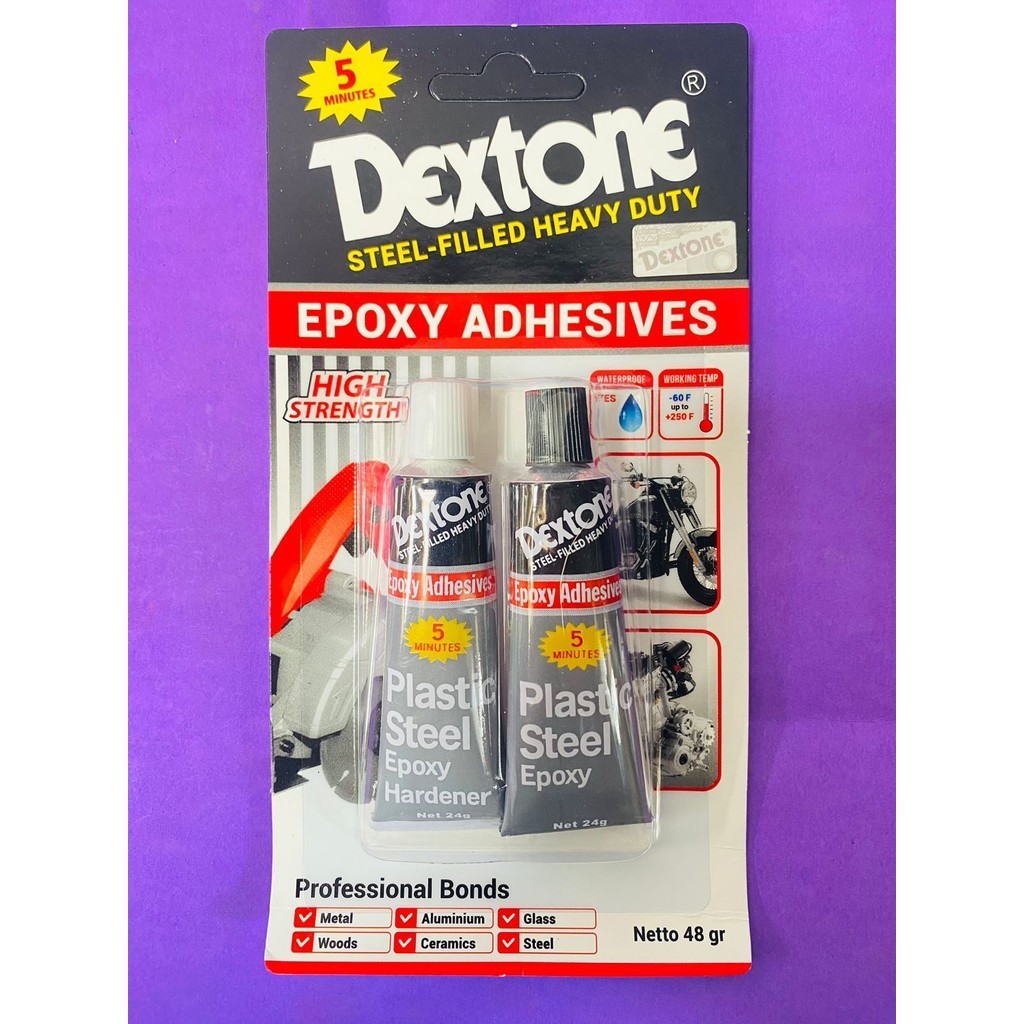Jual Lem Besi Epoxy Dextone kering 5 Menit Super kuat isi 48gr100 ...
