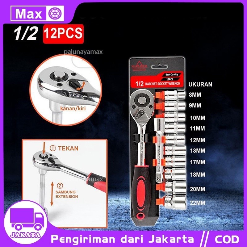 Ratchet Set, 3 Pcs Professional Heavy Duty Ratchet Tool Set, Durable...