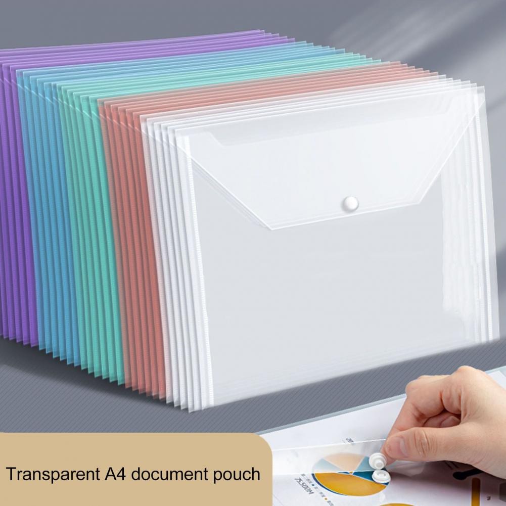 Jual 5Pcs Transparent Document Folder A4 Size Test Paper Classification ...