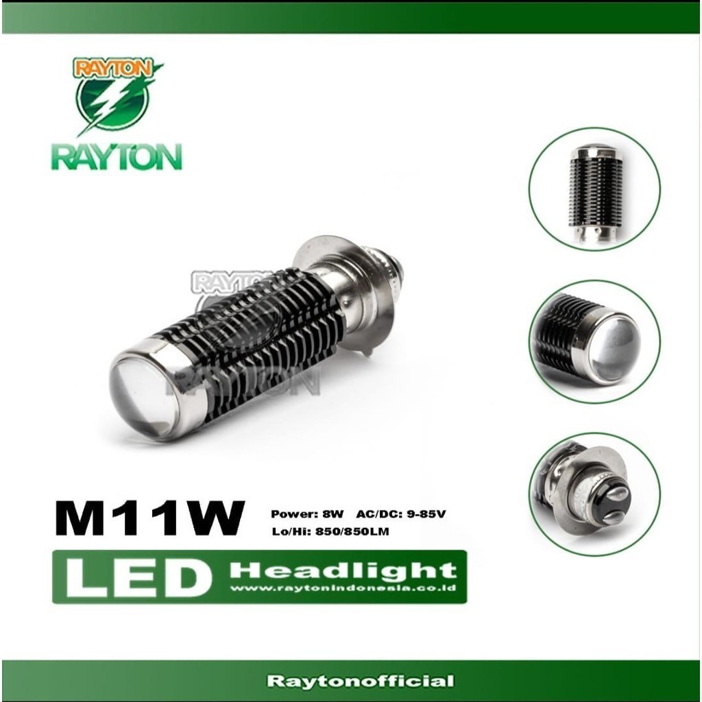Jual Lampu Depan RTD RAYTON LED 6 Mata Lensa M11W H6 Cahaya Putih ...