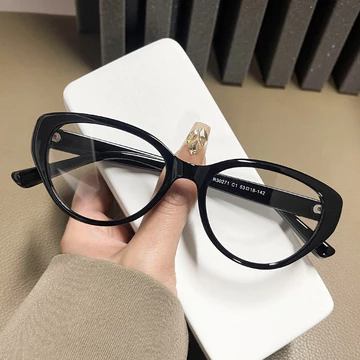 Viendo Kacamata Photocromic Minus Wanita Cat Eye Frame Silinder Anti Radiasi Blueray Kaca Mata