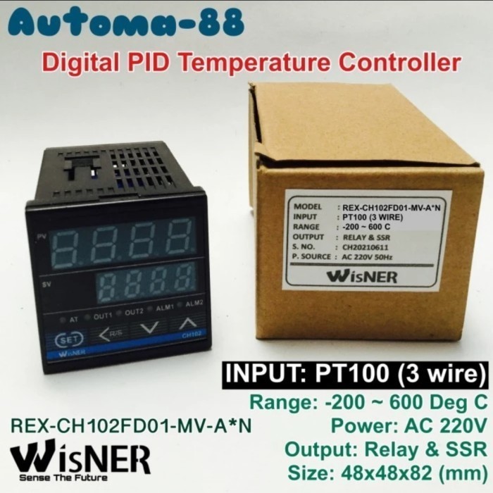 Jual MN08 REX-C100-CH102 PT100 -50C ~ 600C Out SSR PID Temperature ...