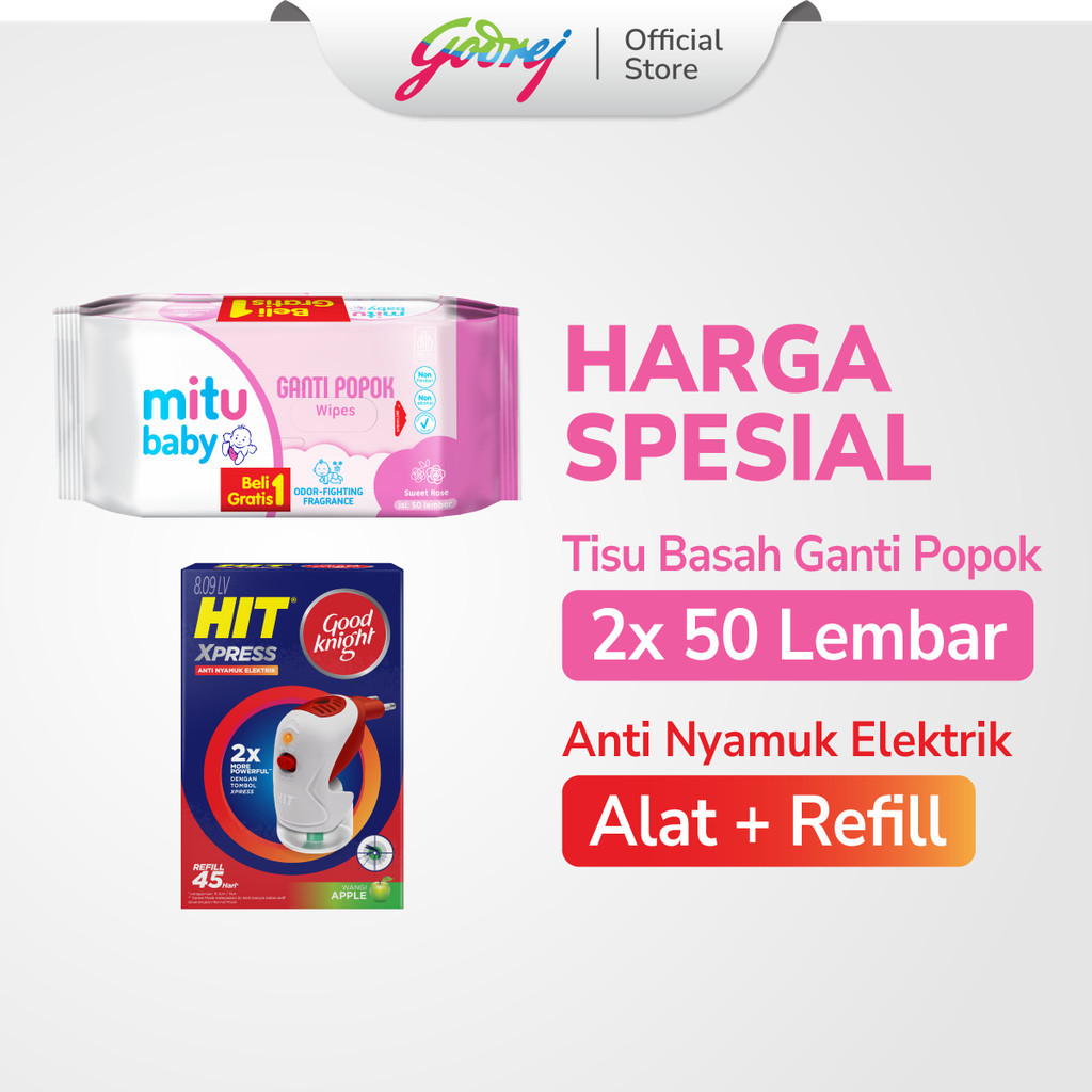 Jual Bundle Mitu Baby Wipes Ganti Popok Sweet Rose Buy 1 Get 1 Free ...