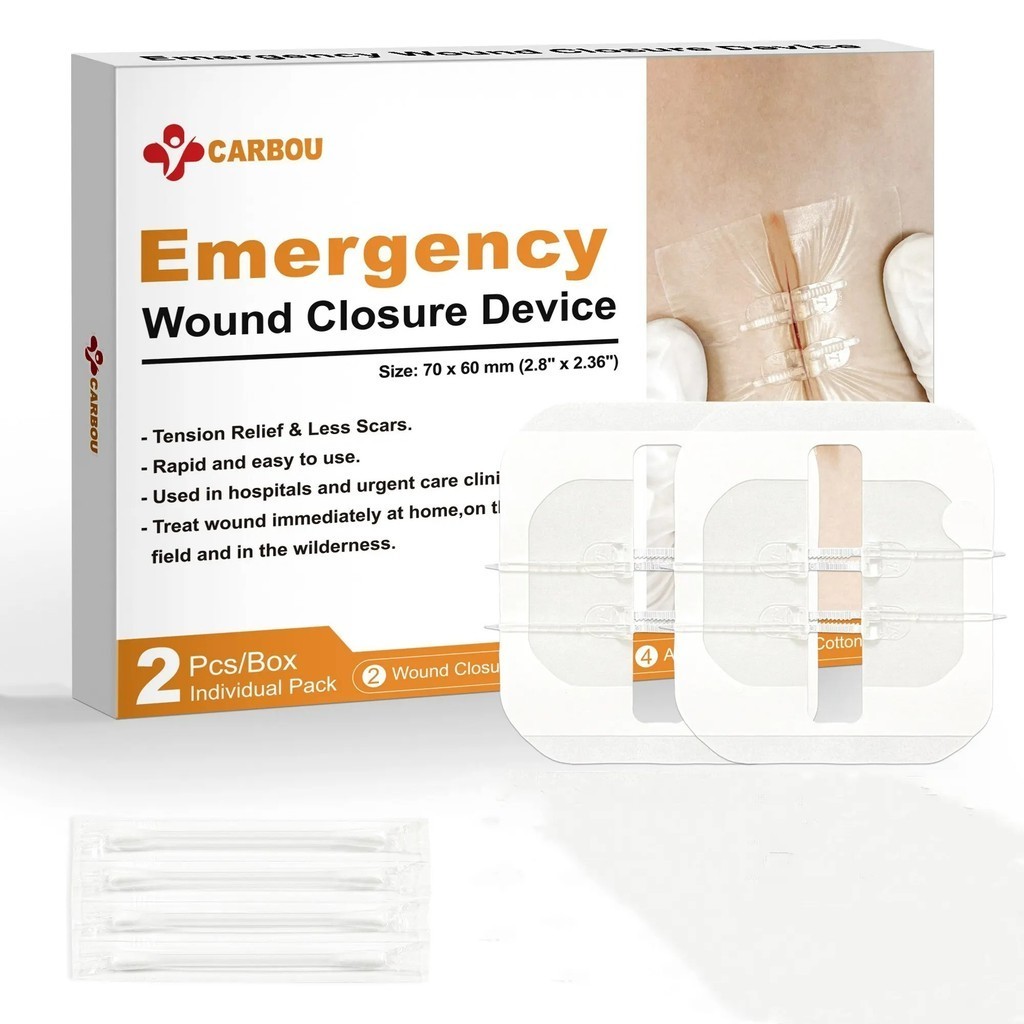 Jual CARBOU 2PCS Zipper Painless Wound Closure Device Suture-free Wound ...