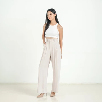 Tutuloph Basic Long Kulot V3 Kulot Celana Karet Kantor Highwaist Pants Flowy Pants All Size