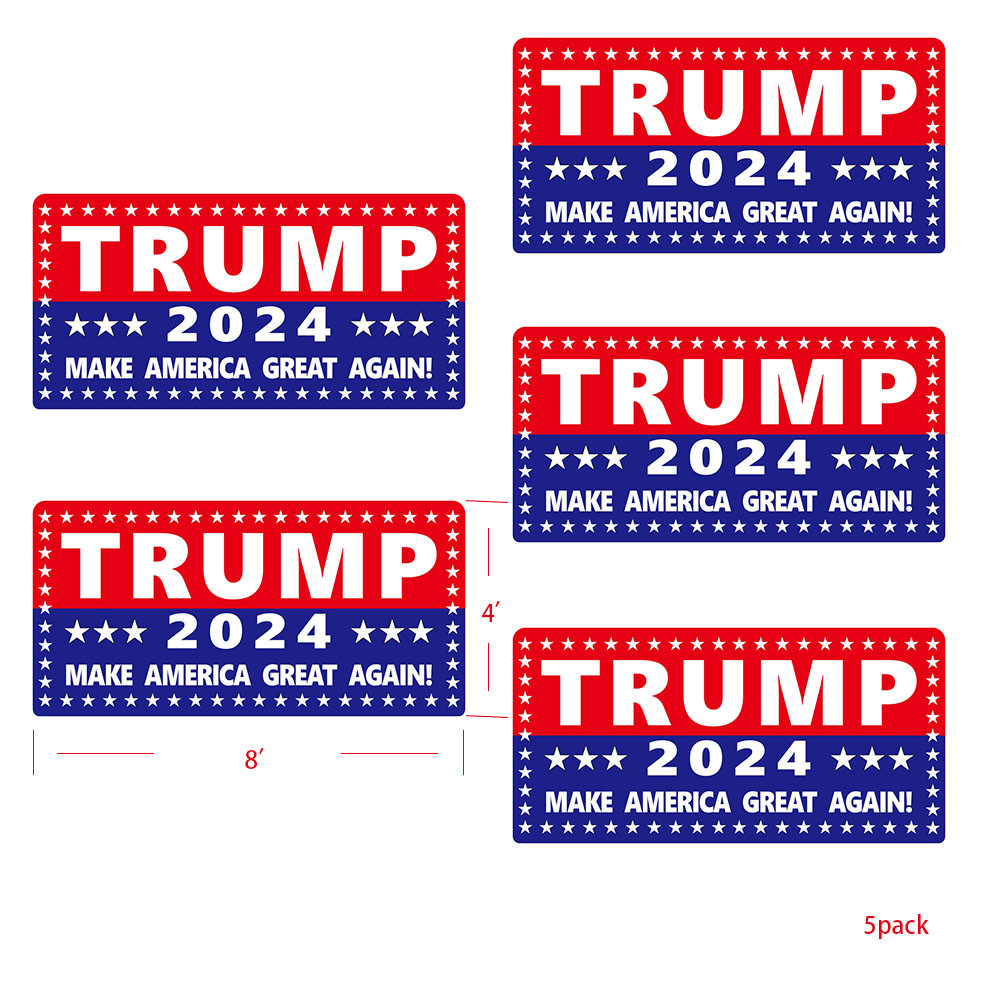 Jual 5 Pack Trump 2024 Car Stickers, Big Trump Letters Car Decal, Make ...