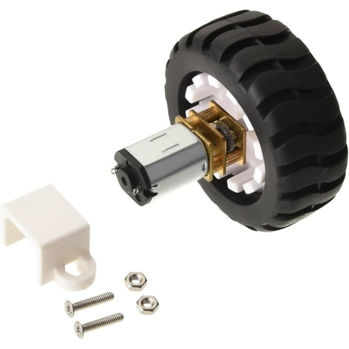 Jual Motor DC N20 Plus Roda Ban Dan Gearbox Mounting Holder Dinamo 3 sd ...