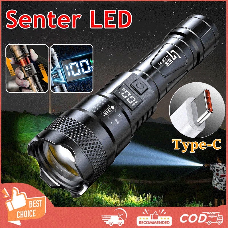 Jual Senter LED Super Terang Anti Air Senter LED Police Swat Senter Led ...