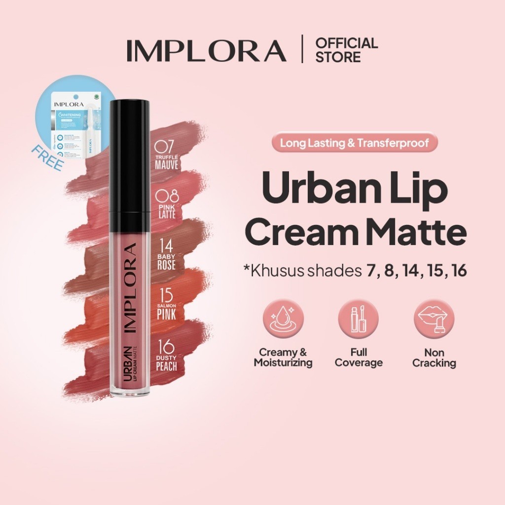 Jual Implora Urban Lip Cream Matte Lipcream Bpom Lipkrem Shopee Indonesia