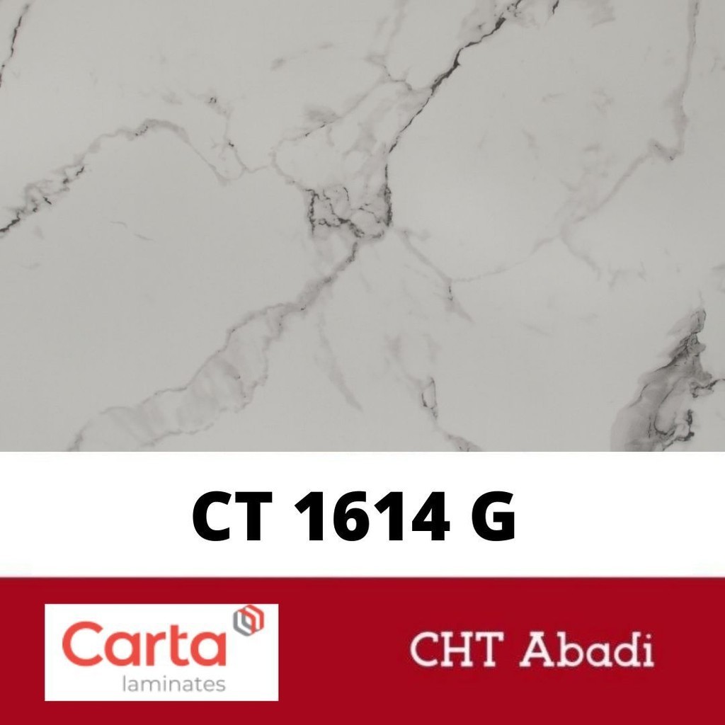 Jual CARTA HPL / LAMINATES WHITE CARRERA GLOSS CT 1614 G | Shopee Indonesia