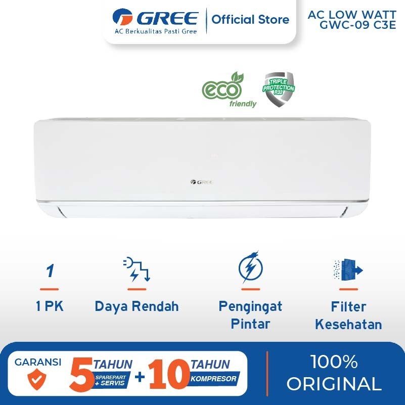 Jual Gree Ac 1 Pk Low Watt 1pk Gwc 09c3e Deluxe 09c3e 695 Watt Gwc09c3e Shopee Indonesia 1178