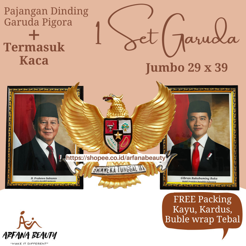 Jual Gambar Foto Presiden Dan Wakil Prabowo Subianto Gibran Official HD ...