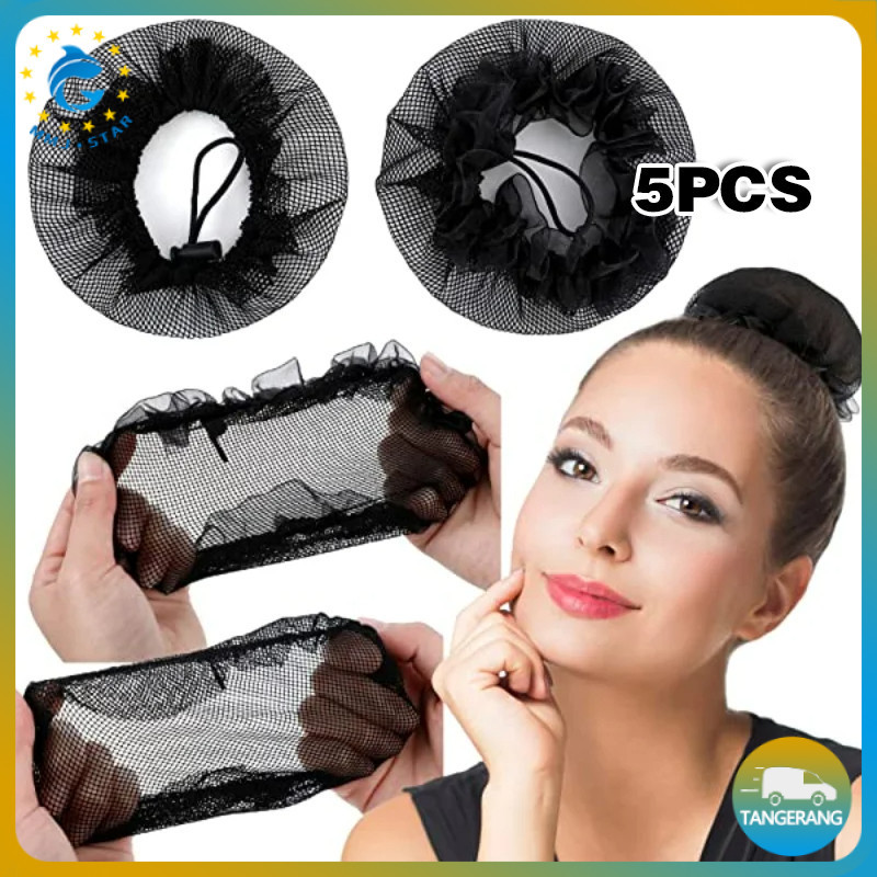 Jual Hairnet Tebal Ikat Karet Rambut Jaring Polos Hitam Wanita / Harnet ...