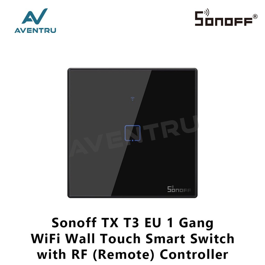 Jual Sonoff touch TX T3 EU 1Gang WiFi & RF 433Mhz Wall Touch Smart ...