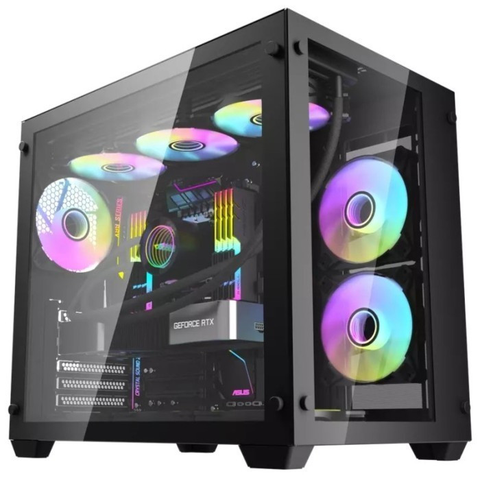 Jual DARKFLASH Casing C285 ATX, mATX - BLACK | Shopee Indonesia