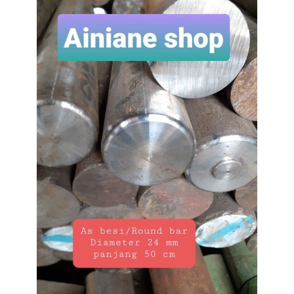 Jual As Besi / Round Bar / Asental Diameter 24 Mm panjang 50 cm As ...