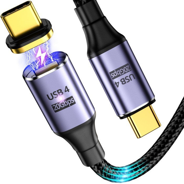 USB-C Auf USB-C Kabel 2 M – 20 Gbps, 100 W, 5 A, 4K@60Hz HDR, PD 3.0, Geflochtenes Nylon
