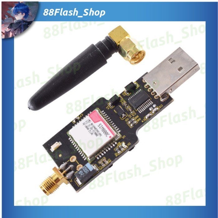 Jual Modul USB ke GSM Quad Band SIM800C modul On-board CH340T ...