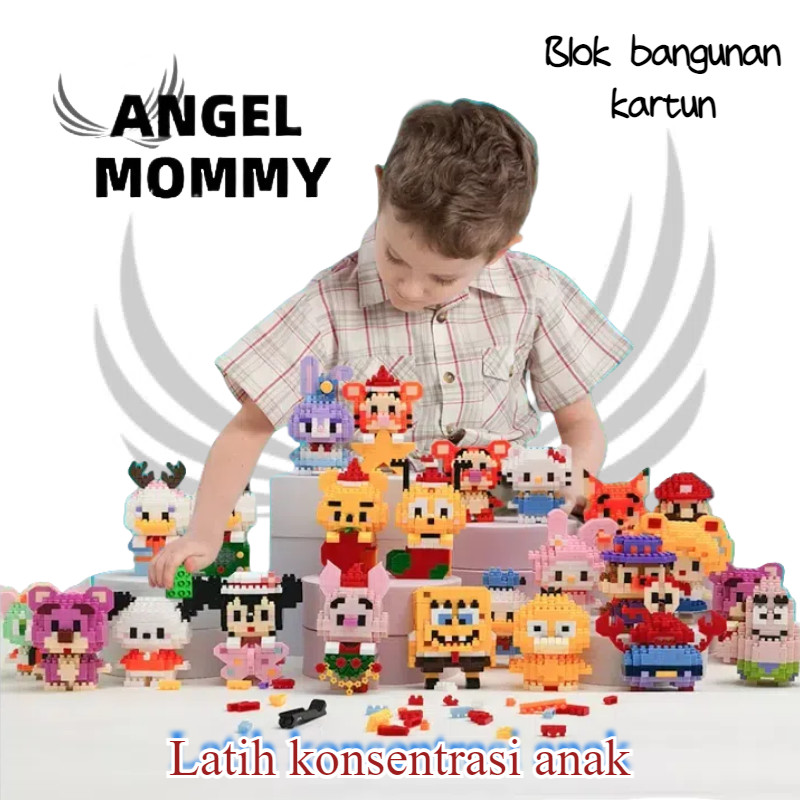 Jual ANGEL MOMMY Mainan DIY Anak-anak Mainan Blok Bangunan Kartun 3D ...