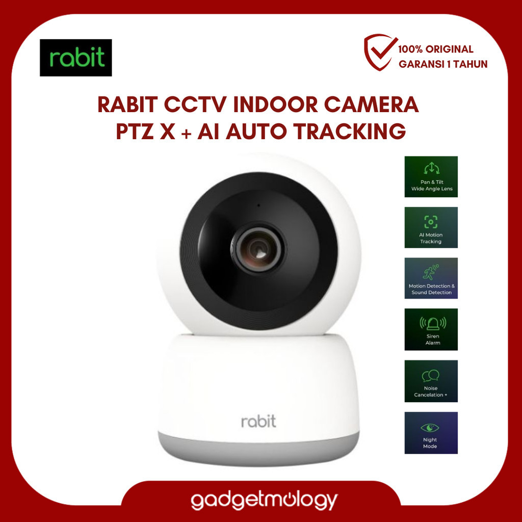 Jual RABIT CCTV Camera Indoor PTZ X AI Auto Tracking Smart IP