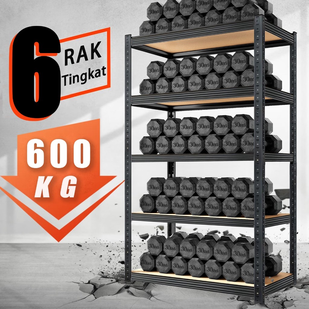 Jual WY Rak Besi Siku 6 susun Rak Besi Susun Rak Barang Rak Penyimpanan ...