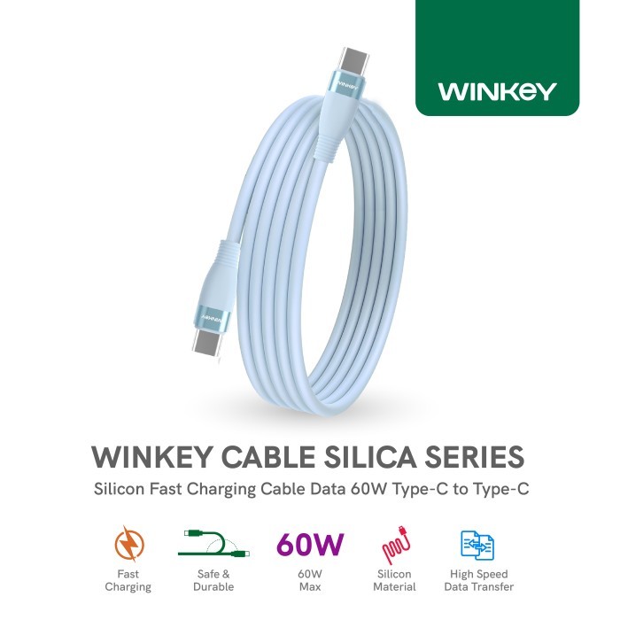 Jual WINKEY Kabel Data Silica 60W Silicone Fast Charging Type-C to Type ...