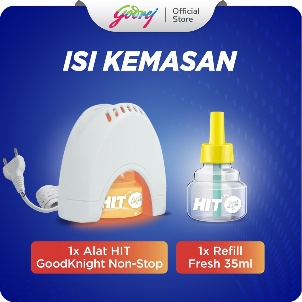 Jual Hit Good Knight Non Stop Set + 2 Refill Fresh - Obat Nyamuk ...