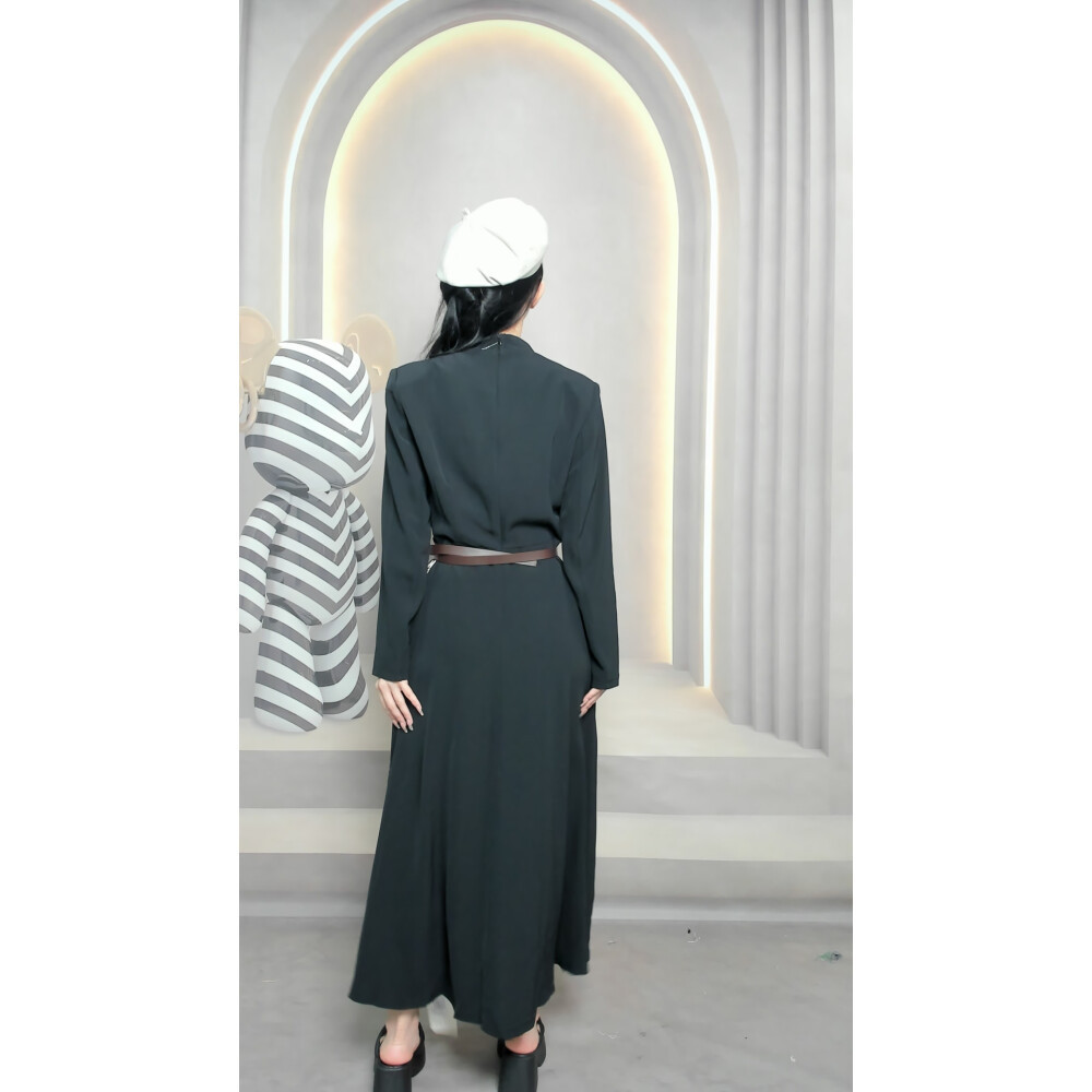 Jual Gaun Panjang | Midi Bermotif Cetak Kontras Warna dengan | Original ...