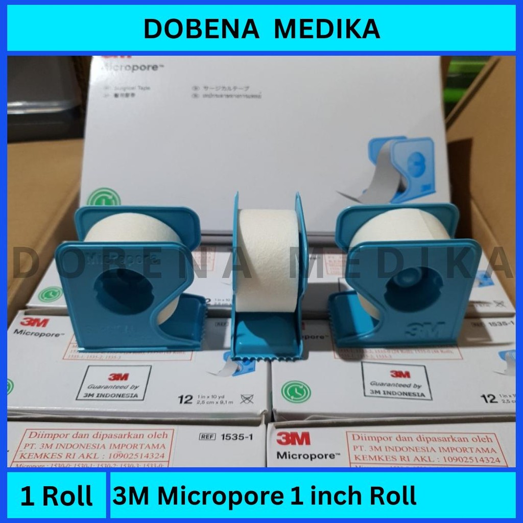 Jual 3M Micropore Plester Roll Putih 1 2 1/2 inch | Shopee Indonesia