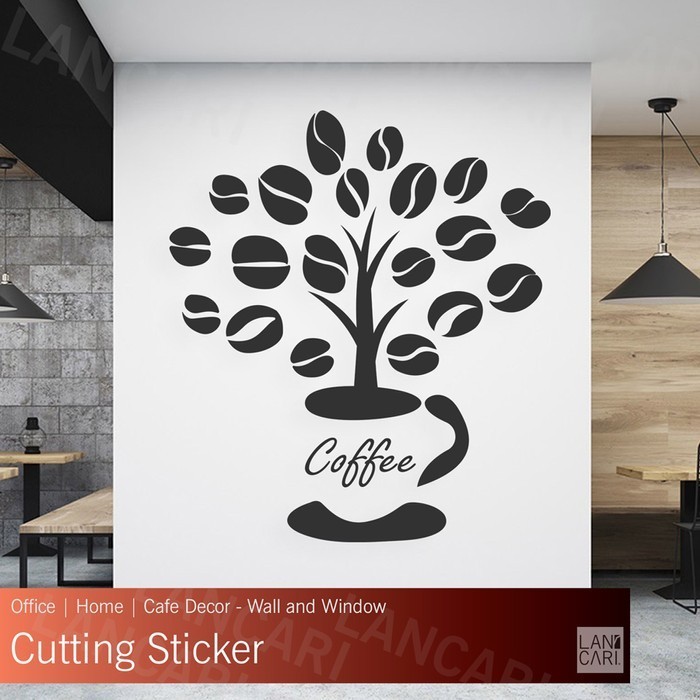 Jual Stiker Sticker Sticker Cutting Coffee dinding kaca Quotes Cafe ...