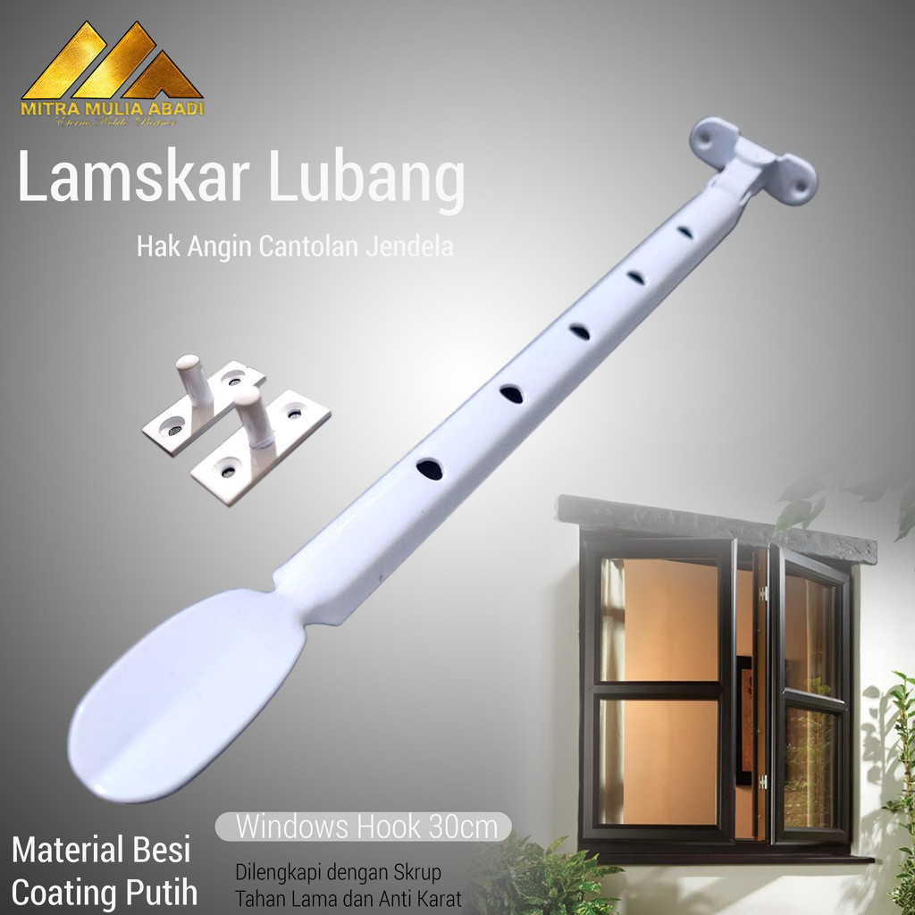 Jual Ramskar Lubang Putih Lamskar Penahan Jendela / Hak Angin Sendok 30 ...