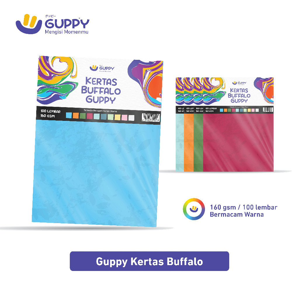 Jual Kertas Sampul Buffalo Kertas Cover Jilid Guppy F4 160gsm Isi 10