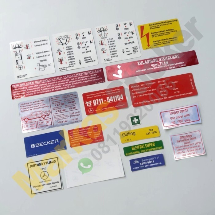 Jual Sticker Mercedes-Benz W123 Warning Set | Shopee Indonesia