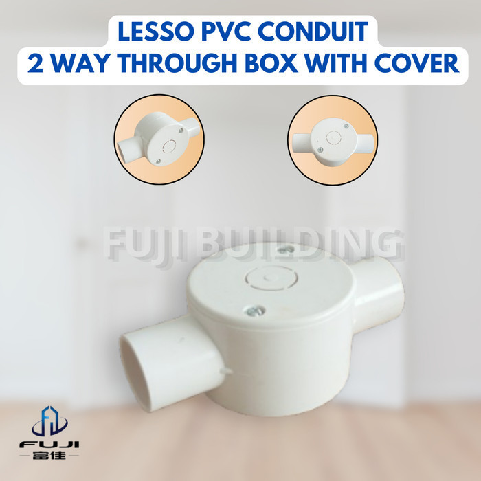 Jual Lesso PVC Conduit 2 Way Through Box Dengan Penutup | Shopee Indonesia
