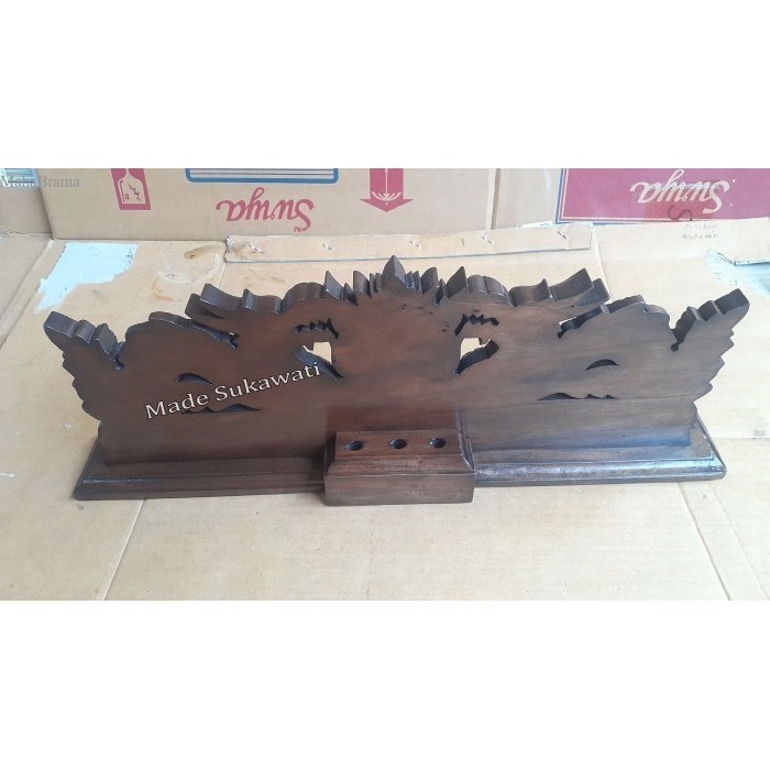 Jual Papan Nama Meja Nameplate Kayu Ukir Bali Lambang Logo Instansi