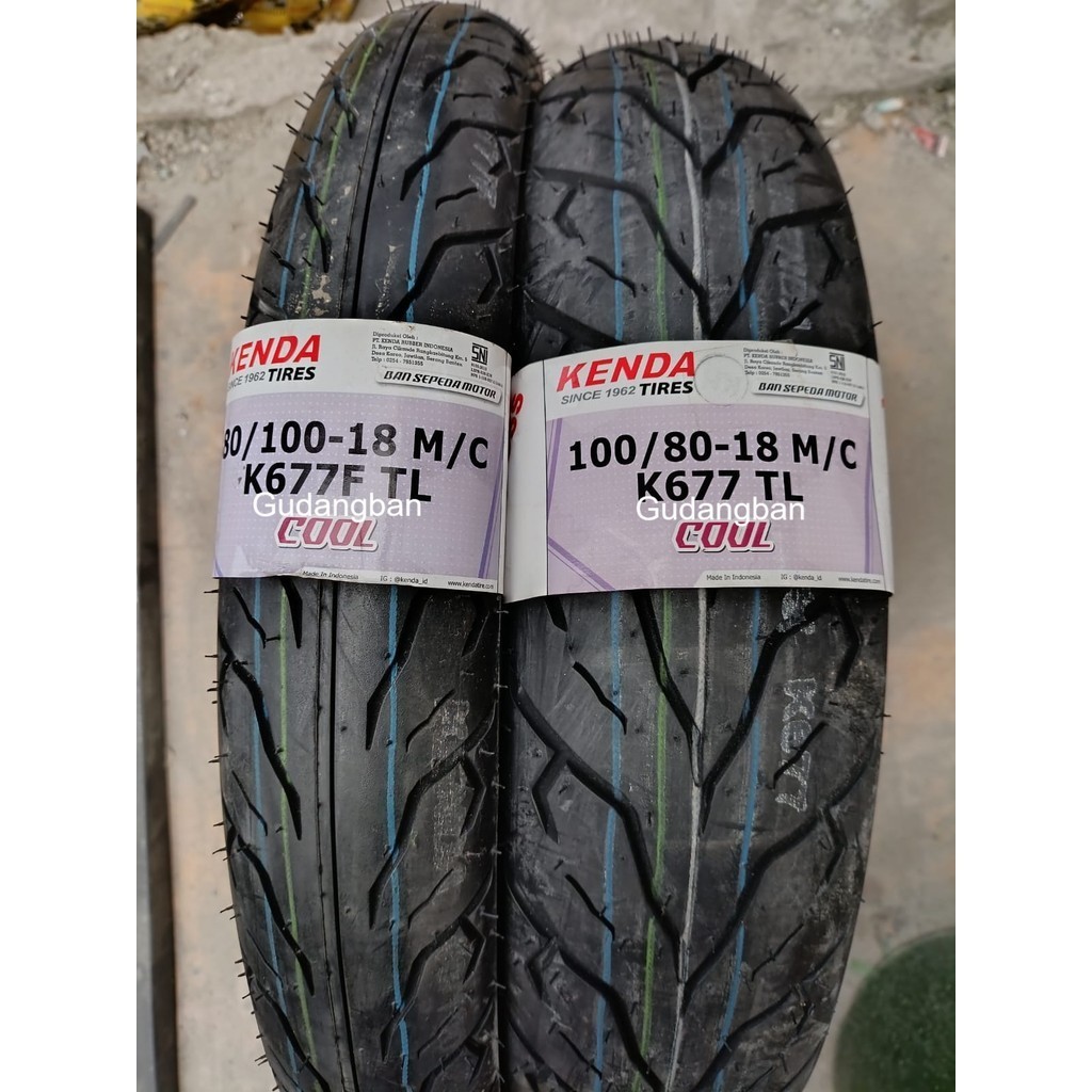 Jual (TUBELESS ) Paket Kenda K677 80 100 18 dan 100 80 18 Tubeless Ban ...