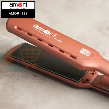 AMORI 888 Catokan Rambut Plat Lebar (Wide Plate Super Smooth Titanium Ionic Plate) MY