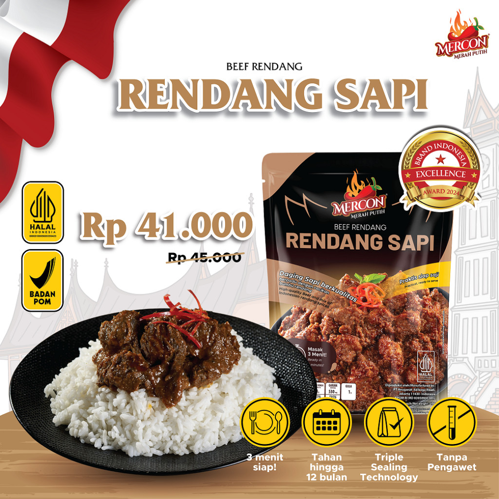 Jual Ds Mercon Merah Putih - Satuan || Limited Edition !! Rendang Sapi ...