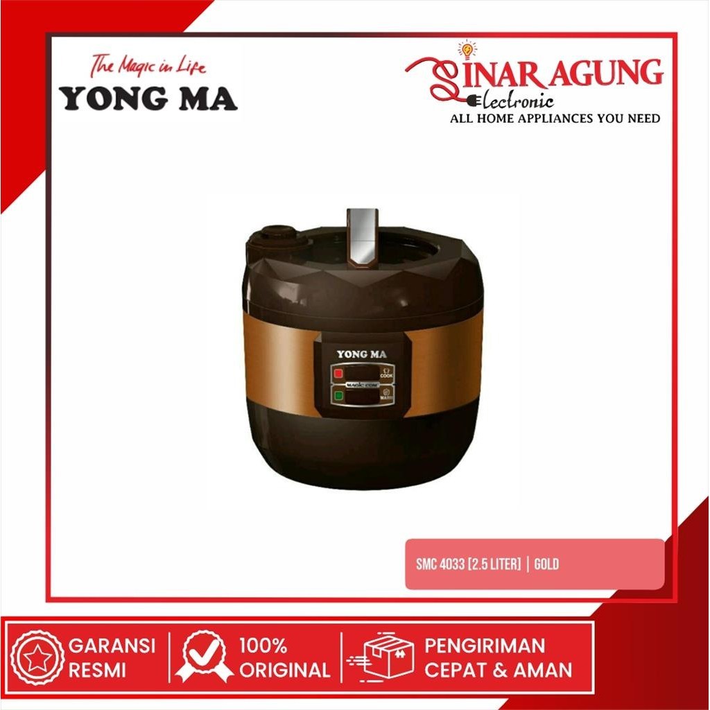 Jual MAGIC COM / RICE COOKER YONG MA / YONGMA SMC4033 / SMC4033 GOLD