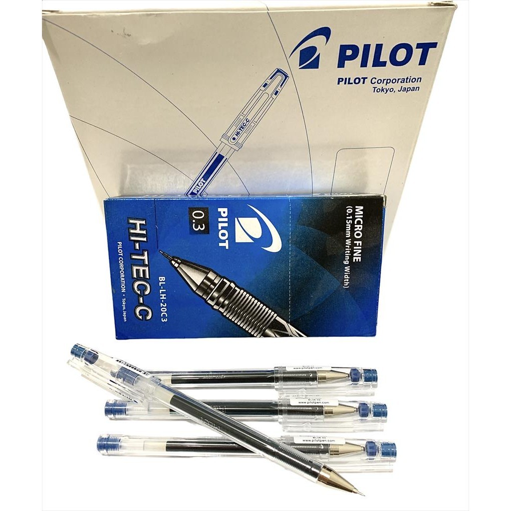 Jual Bolpen/Ballpoint/Pulpen/Ballpe n Pilot Hi-Tech 0.3 Hitam Biru (Pcs ...