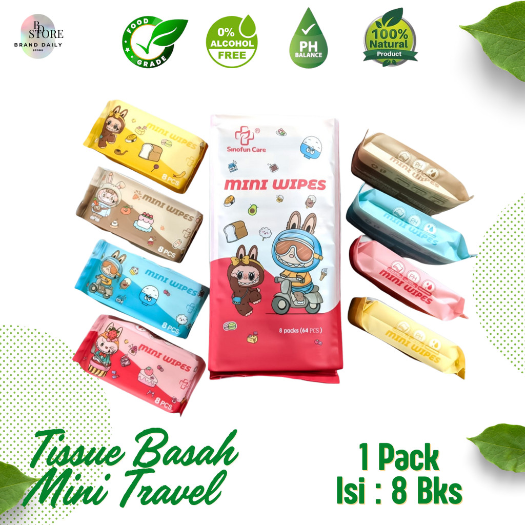 Jual Promo Murah Tissue Tisu Mini Travel Size Motif Lucu Isi 8 Higienis ...