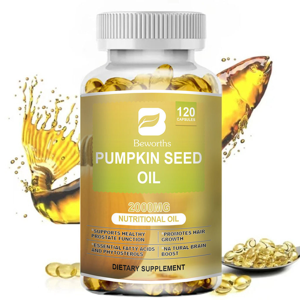 Jual BEWORTHS Pumpkin Seed Oil Capsules 2000mg for Brain Boost Prostate