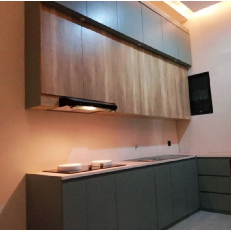 Jual kitchen set/lemari dapur/rak dapur minimalis ukuran 3 meter atas ...