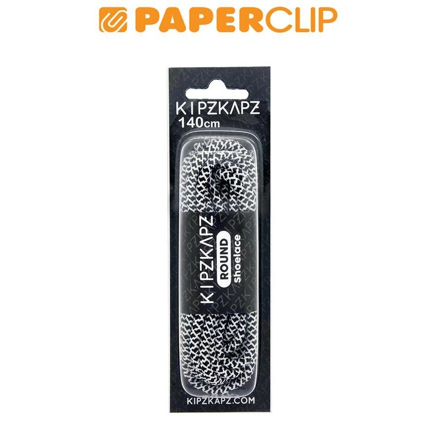 Jual TALI SEPATU / SHOELACE KIPZKAPZ ROUND R13/RS46-140 BLACK WHITE WEB ...