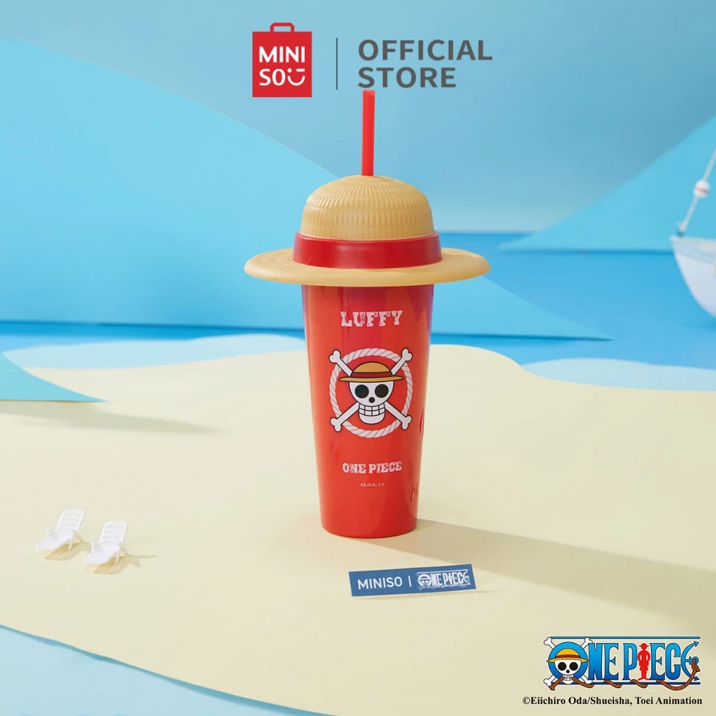 Jual Miniso X One Piece Classic Hat Plastic Tumbler 640ml Collection ...