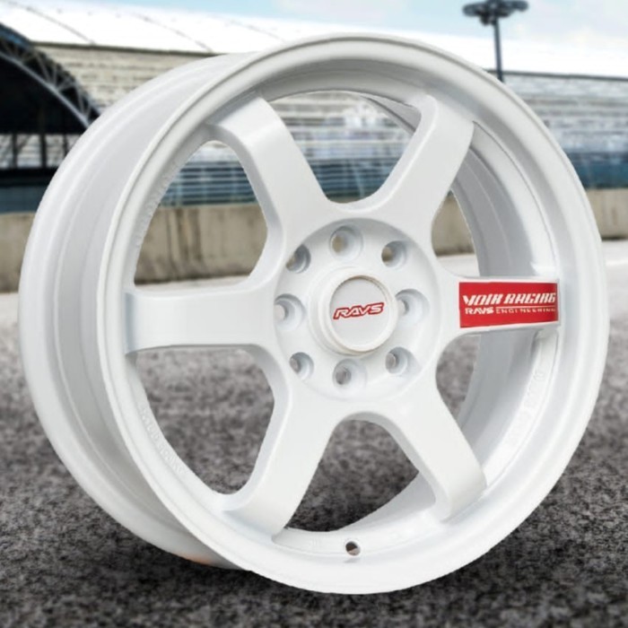 Jual 4 buah Velg Rays TE37 15x6.5 8H 4x 100 / 4 x 114.3 et40 White Ring ...