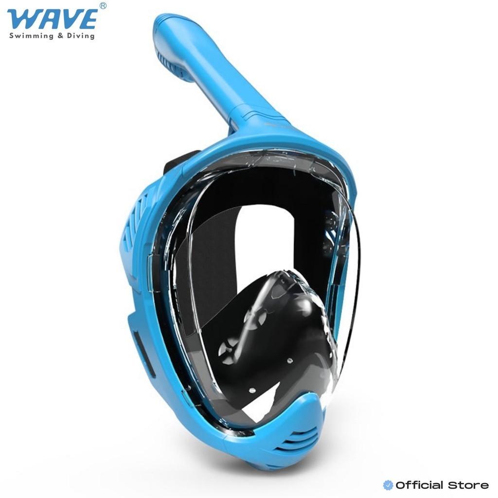 Jual WAVE 1505 Full face snorkel mask diving - anti fog & UV - black ...